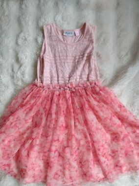 Place Pink Floral Tulle Dress